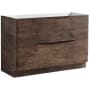 Fresca Tuscany 48" Double Free Standing Manufactured Wood Vanity Cabinet Only - Less Vanity Top Rosewood