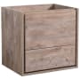 Fresca Catania 24" Single Wall Mounted Manufactured Wood Vanity Cabinet Only - Less Vanity Top Rustic Natural Wood