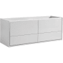 Fresca Catania 60" Single Wall Mounted Manufactured Wood Vanity Cabinet Only - Less Vanity Top Glossy White