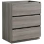 Fresca Lazzaro 30" Single Free Standing Manufactured Wood Vanity Cabinet Only - Less Vanity Top Gray Wood
