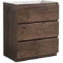 Fresca Lazzaro 30" Single Free Standing Manufactured Wood Vanity Cabinet Only - Less Vanity Top Rosewood