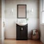 Fresca Hartford 24" Free Standing Single Basin Vanity Set with Cabinet and Ceramic Vanity Top Black