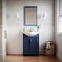 Fresca Hartford 24" Free Standing Single Basin Vanity Set with Cabinet and Ceramic Vanity Top Royal Blue