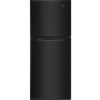Frigidaire 34 Inch Wide 10.1 Cu. Ft. Energy Star Certified Top Freezer Refrigerator with Gallon Door Bins and LED Lighting Black