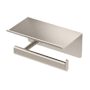 Gatco Elevate Wall Mounted Euro Toilet Paper Holder with Shelf Satin Nickel