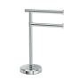 Gatco Latitude² Freestanding Counter top Double Hook Towel Stand Chrome