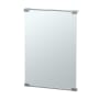 Gatco Fixed Mount Decor 22-1/4" W x 31-3/8" H Traditional Rectangular Frameless Bathroom Wall Mirror Chrome