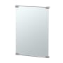 Gatco Fixed Mount Decor 22-1/4" W x 31-3/8" H Traditional Rectangular Frameless Bathroom Wall Mirror Satin Nickel