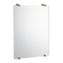 Gatco Latitude II 22" W x 30" H Traditional Rectangular Frameless Bathroom Wall Mirror Satin Nickel