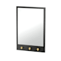 Gatco Glam 20" W x 29" H Modern Rectangular Bathroom Wall Mirror Matte Black / Brushed Brass