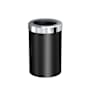 Gatco 11.4 Liter Metal Free Standing Trash Can Matte Black / Chrome