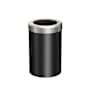 Gatco 11.4 Liter Metal Free Standing Trash Can Matte Black / Satin Nickel