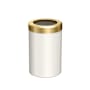 Gatco 11.4 Liter Metal Free Standing Trash Can Matte Pearl / Brushed Brass