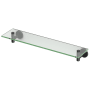 Gatco Latitude II 21" Glass and Metal Bathroom Shelf Matte Black