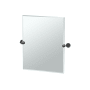 Gatco Latitude II 19-1/2" W x 24" H Rectangular Metal Frameless Bathroom Wall Mirror Matte Black