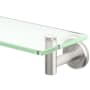 Gatco Latitude II 21" Glass and Metal Bathroom Shelf Satin Nickel