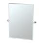 Gatco Glam 23-1/2" W x 31-1/2" H Rectangular Metal Frameless Bathroom Wall Mirror Polished Nickel