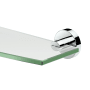 Gatco Glam 21" Glass and Metal Bathroom Shelf Chrome