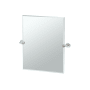 Gatco Glam 19-1/2" W x 24" H Rectangular Metal Frameless Bathroom Wall Mirror Satin Nickel