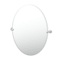 Gatco Reveal 24" W x 32" H Oval Frameless Bathroom Mirror Chrome