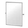 Gatco Reveal 24-1/2" W x 32-1/2" H Rectangular Metal Framed Bathroom Mirror Satin Nickel