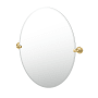 Gatco Designer II 24" W x 32" H Oval Frameless Bathroom Mirror Brushed Brass