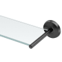 Gatco Designer II 23" Metal and Glass Bathroom Shelf Matte Black