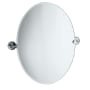 Gatco Designer II 19-1/2" W x 26-1/2" H Oval Frameless Bathroom Mirror Chrome