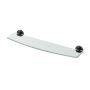 Gatco Sky 21" Glass Bathroom Shelf Matte Black