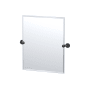 Gatco Sky 24" x 23-3/8" Contemporary Rectangular Frameless Bathroom Wall Mirror Matte Black