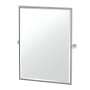 Gatco Sky 32-1/2" x 27-5/8" Contemporary Rectangular Framed Bathroom Wall Mirror Satin Nickel