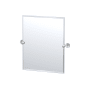 Gatco Sky 24" x 23-3/8" Contemporary Rectangular Frameless Bathroom Wall Mirror Satin Nickel