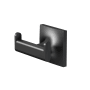 Gatco Waterline Double Robe Hook Matte Black