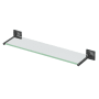 Gatco Waterline 22" Glass Bathroom Shelf Matte Black