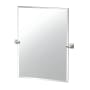 Gatco Waterline 31-1/2" x 27-1/2" Contemporary Rectangular Frameless Bathroom Wall Mirror Satin Nickel