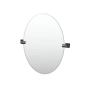 Gatco Mode 26-1/2" x 22-1/8" Contemporary Oval Frameless Bathroom Wall Mirror Matte Black