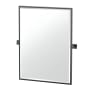 Gatco Mode 32-1/2" x 27-3/4" Contemporary Rectangular Framed Bathroom Wall Mirror Matte Black