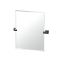 Gatco Mode 24" x 23-1/8" Contemporary Rectangular Frameless Bathroom Wall Mirror Matte Black