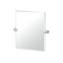Gatco Mode 24" x 23-1/8" Contemporary Rectangular Frameless Bathroom Wall Mirror Chrome