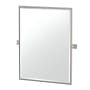 Gatco Mode 32-1/2" x 27-3/4" Contemporary Rectangular Framed Bathroom Wall Mirror Satin Nickel