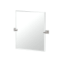 Gatco Mode 24" x 23-1/8" Contemporary Rectangular Frameless Bathroom Wall Mirror Satin Nickel