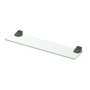 Gatco A-Line 20" Glass Bathroom Shelf Matte Black