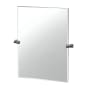 Gatco A-Line 31-1/2" x 26-5/8" Contemporary Rectangular Frameless Bathroom Wall Mirror Matte Black