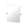 Gatco A-Line 24" x 22-5/8" Contemporary Rectangular Frameless Bathroom Wall Mirror Chrome