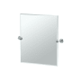 Gatco Latitude II 19-1/2" W x 24" H Rectangular Metal Frameless Bathroom Wall Mirror Chrome