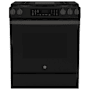 GE 30 Inch Wide 5.3 Cu. Ft. Slide In Gas Range with Convection and Storage Drawer Fingerprint Resistant Black Slate