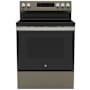 GE 30 Inch Wide 5.3 Cu. Ft. Free Standing Electric Range with Express Preheat and Dual Element Fingerprint Resistant Slate