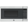 GE 18 Inch Wide 0.7 Cu. Ft. 700 Watt Countertop Microwave with Instant On Controls and Child Lock Stainless Steel
