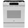 GE 30 Inch Wide 5.3 Cu. Ft. Slide In Gas Range with Convection and Storage Drawer White