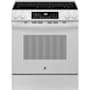 GE 30 Inch Wide 5.3 Cu. Ft. Slide In Electric Range with Storage Drawer and Radiant Burners White